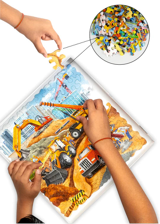 Crazy Shape Based Puzzle | Construction - 90 Pc Puzzle | 6 years or older