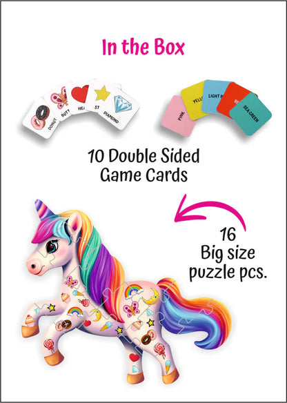 Shape Puzzle - Unicorn | Shape Based Puzzle + Memory Game | 3 to 7 Years